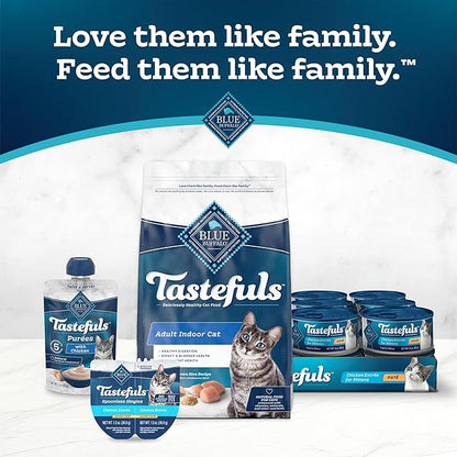 Blue Buffalo Tastefuls Flaked Wet Cat Food Variety Pack, Made with Natural Ingredients, Tuna, Chicken, Fish & Shrimp, 3-oz Cans (12 Count, 4 of Each)