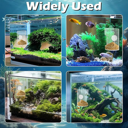 New Fish Tank Feed Tray with Suction Cup, Tank Divider Supplies, Feeding Tube Supplies Breeder Box for Aquarium, Round Aquariums & Fish Bowls Accessories