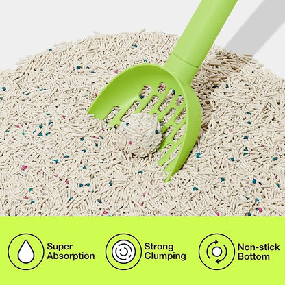 VETRESKA Tofu Cat Litter, Natural Strong Clumping Flushable Litter Pellets, Ultra Water Absorbent Deodorant Tofu Litter, Dust-Free Low Tracking Cat Litter, Cactus(5.5lb×4bags)