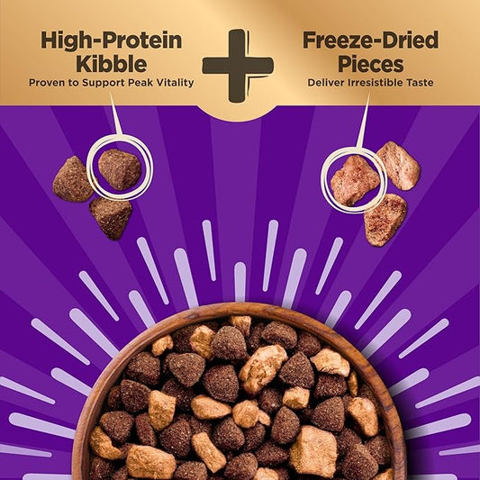 Wellness CORE+ (Formerly RawRev) Dry Dog Food with Freeze Dried Pieces, Wholesome Grains, High Protein, Natural, Beef & Barley Recipe, (4-Pound Bag)
