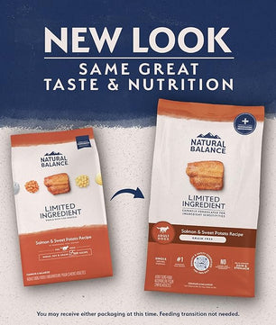 Natural Balance Limited Ingredient Adult Grain-Free Dry Dog Food, Salmon & Sweet Potato Recipe, 12 Pound (Pack of 1)