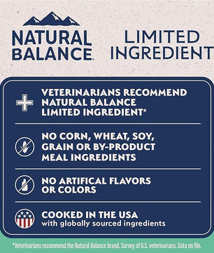 Natural Balance Limited Ingredient Adult Grain-Free Dry Dog Food, Chicken & Sweet Potato Recipe, 4 Pound (Pack of 1)