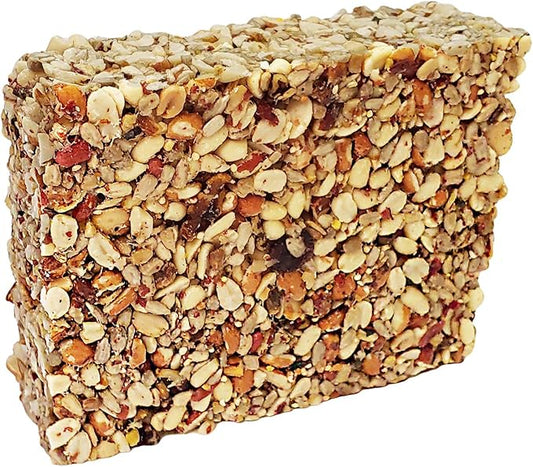 Songbird Treats Seed Bars | 12 Pack of 8 oz Bird Seed Cakes for Wild Birds (Nutty's Berries)