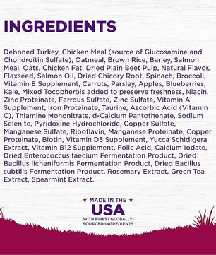 Wellness Complete Health Small Breed Dry Dog Food with Grains, Natural Ingredients, Made in USA with Real Turkey, For Dogs Up to 25 lbs, (Adult, Turkey & Oatmeal, 4-Pound Bag)