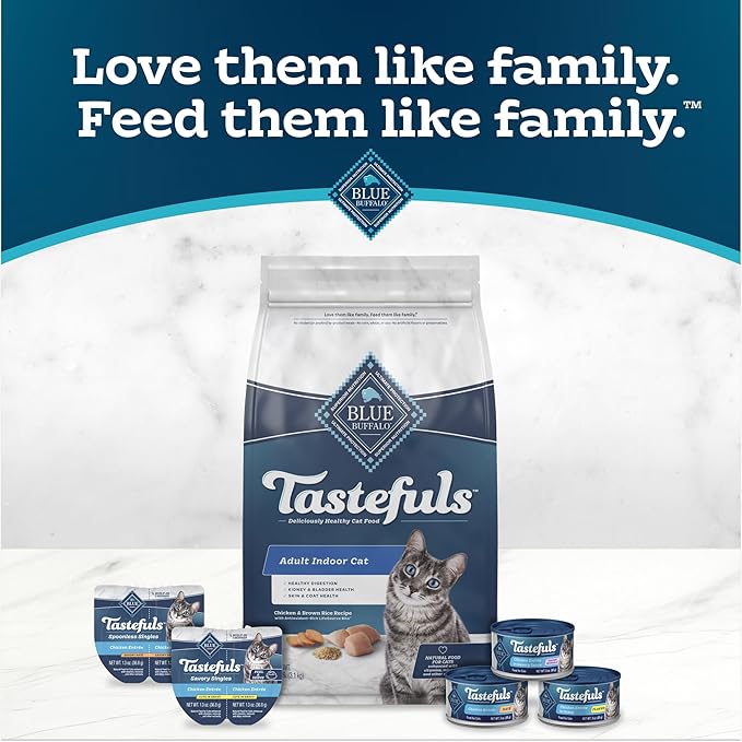 Blue Buffalo Tastefuls Natural Wet Cat Food Cans, Flaked Style, Fish and Shrimp Entrée in Gravy 3-oz Cans (Pack of 4)