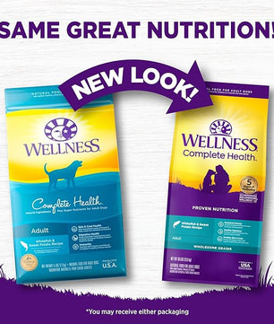 Wellness Complete Health Dry Dog Food with Grains, Natural Ingredients, Made in USA with Real Meat, All Breeds, For Adult Dogs (Whitefish & Sweet Potato, 30-Pound Bag)