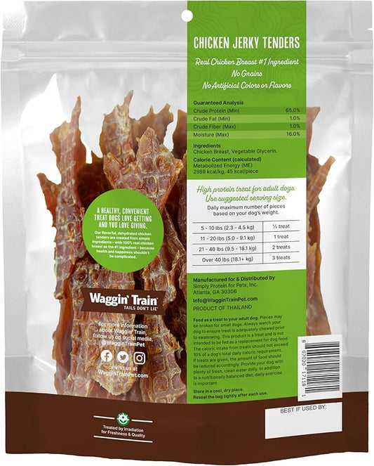 Waggin' Train Chicken Jerky for Dogs - Limited Ingredient Dog Treats for Dogs 30 oz. Pouch