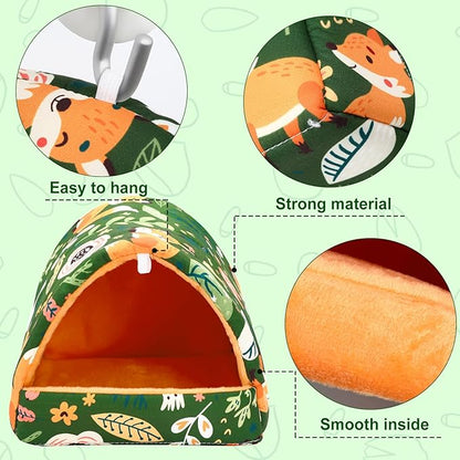 UPINS Guinea Pig Bed, Guinea Pig Hideout Washable Small Animal House Cage Accessories for Dwarf Rabbits Chinchillas Hamsters Hedgehogs Ferrets Bearded Dragons and Rats