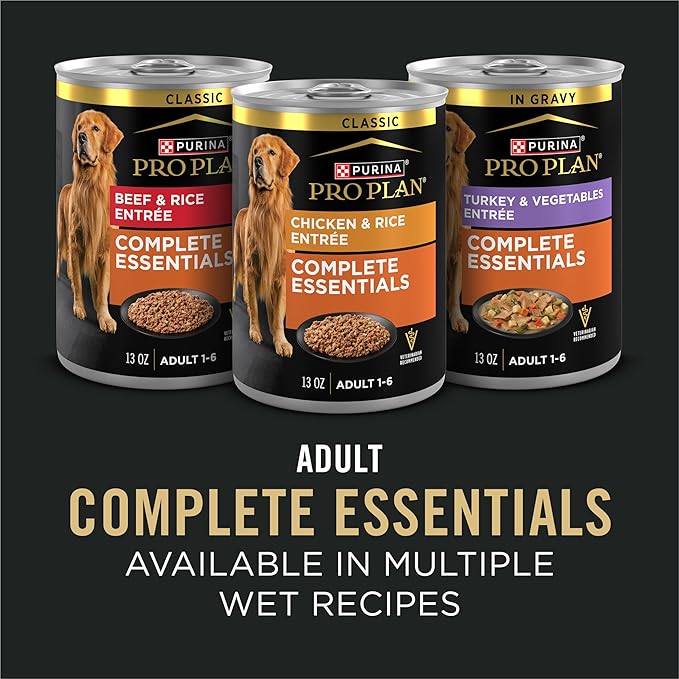 Purina Pro Plan Complete Essentials Shredded Blend Beef and Rice Dog Food Dry Formula with Probiotics for Dogs - 5 lb. Bag
