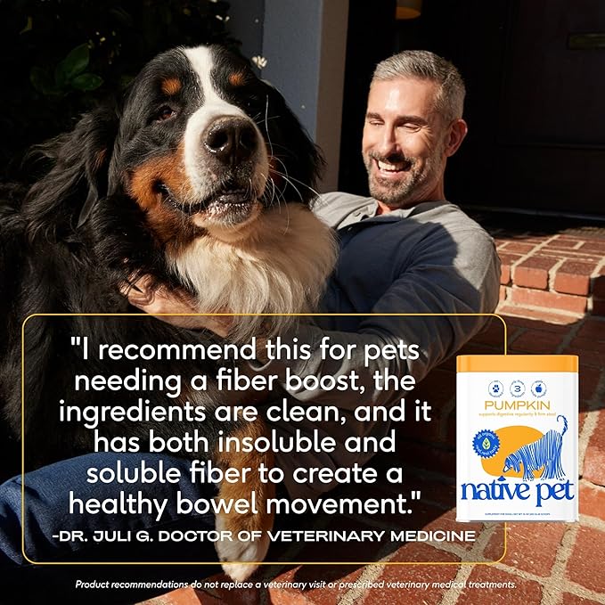 Native Pet Dog Calming Chews (60 Chews) & Organic Pumpkin for Dogs (8 oz.) - Melatonin for Small, Medium, Large Dogs and All-Natural, Organic Fiber Pumpkin Powder for Dogs