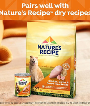 Nature's Recipe Grain Free Chicken, Sweet Potato, and Pumpkin Recipe Wet Dog Food, 13 oz. Can, 12 Count