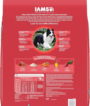 IAMS Proactive Health Minichunks Adult Dry Dog Food with Lamb & Rice, 30 lb. Bag