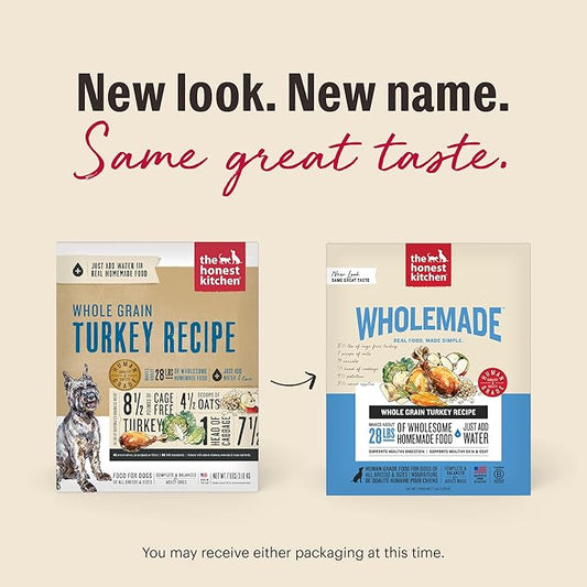 The Honest Kitchen Dehydrated Whole Grain Turkey Dog Food, 7 lb Box