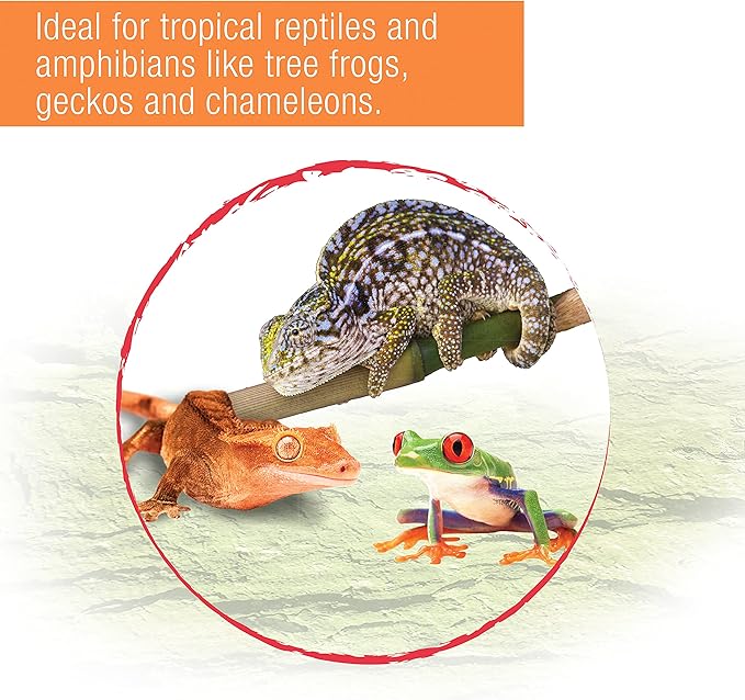 Zilla Spring Cave Décor with Blue LED, Rain Chamber, One Size, ECOM