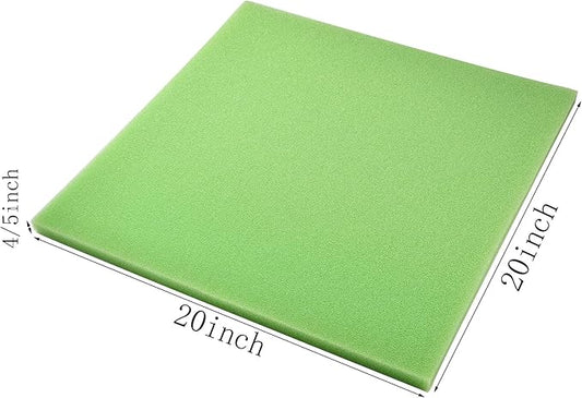 Bio Filter Foam Sponges, 20"x20"x0.8" 35PPI Filter Media Pad,Cut-to-Size Foam for Aquarium Fish Tank