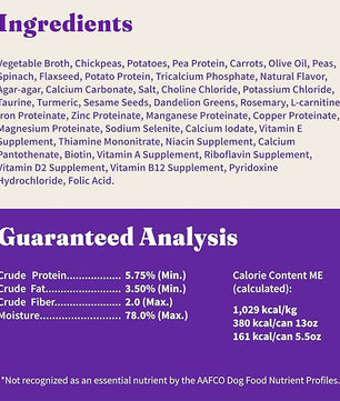 Halo Holistic Vegan Wet Dog Food, Plant-Based Recipe, Canned Dog Food, Complete Digestive Health, Adult Dogs, 5.5 Oz Can (Pack of 12)
