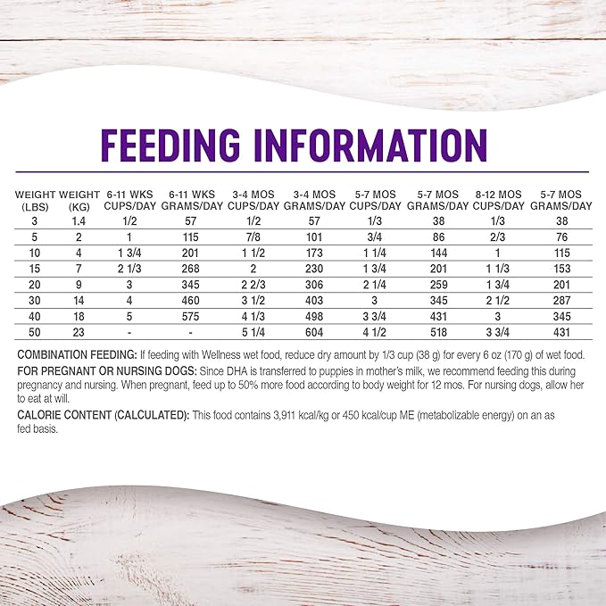 Wellness Complete Health Dry Puppy Food, Chicken, Salmon & Oatmeal, 30-Pound Bag