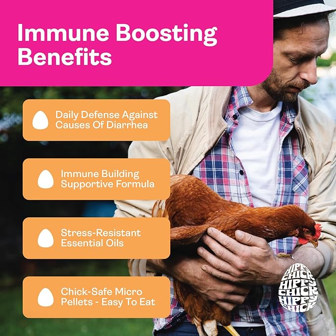 Immuni-Guard 1.5 lb - Chicken Preventative Care & Stress Guard- Chick & Adult Bird Health- Essential Oils Oregano & Garlic- Poultry Feed Supplement; Probiotics & Prebiotics (1.5 LB)