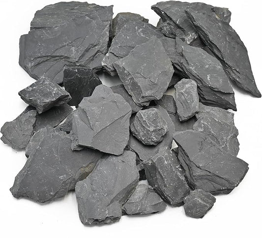 Aquarium Rocks 10LB Natural Slate Rock for Aquarium Landscaping for Terrariums, Reptile Habitats & Creative Aquascaping-3 to 8 Inches