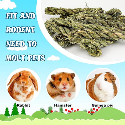 25pcs Rabbit Timothy Hay Toy for Bunny Small Animal Treats Natural Grass Stick Chew Toys Snacks Molar Teeth Grinding for Guinea Pigs Chinchillas Hamsters