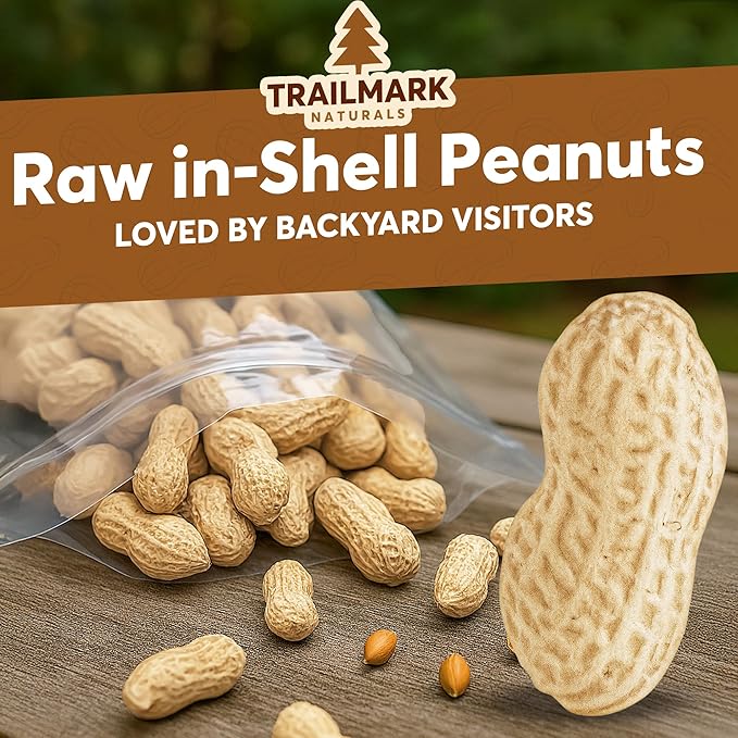 2 LB - Raw Peanuts For Squirrels, Raw In Shell Peanuts For Birds and Wildlife- Squirrel Food, Wild Bird Seed - Grown in The USA
