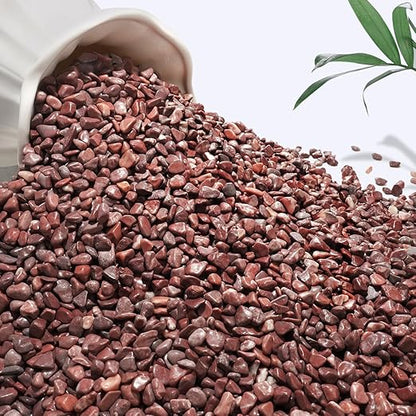 NUPICK 6 lbs Pebbles for Indoor Plants, 1/5 Inch Pea Gravel for Fish Tank, Polished Decorative Rocks for Succulent, Natural River Stones for Vases, Cactus, Landscaping, Bird Bath, Aquarium, Red