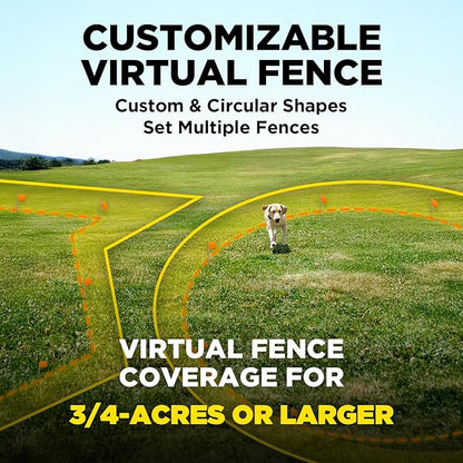 Dogtra GPS Fence – No Subscription, Custom Wireless Dog Fence with App, Smart Guidance & Return Reminder Tone/Vibration/Correction, IPX9K Waterproof Rechargeable Collar, Safe Freedom for Dogs 15 Lbs+
