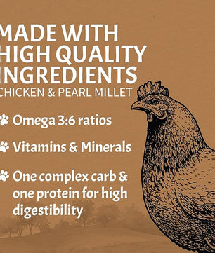 Canine Caviar - Free Spirit: Chicken & Pearl Millet Alkaline Dry Dog Food, Limited Ingredients, Gluten-Free, Based on Science & Research, Veterinary Alternative Diet (11 Pound Bag)