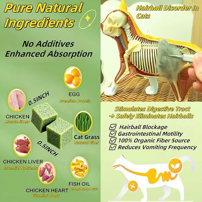 120g/4.23oz Cat Toy Cats Grass Treats, Fish Oil Kitten Grass Catnip Stick for Hairball Removal Teeth Cleaning Cats Edible Freeze Dried Kitty Lickable Chew Dental Snack for Indoor Kitty Food