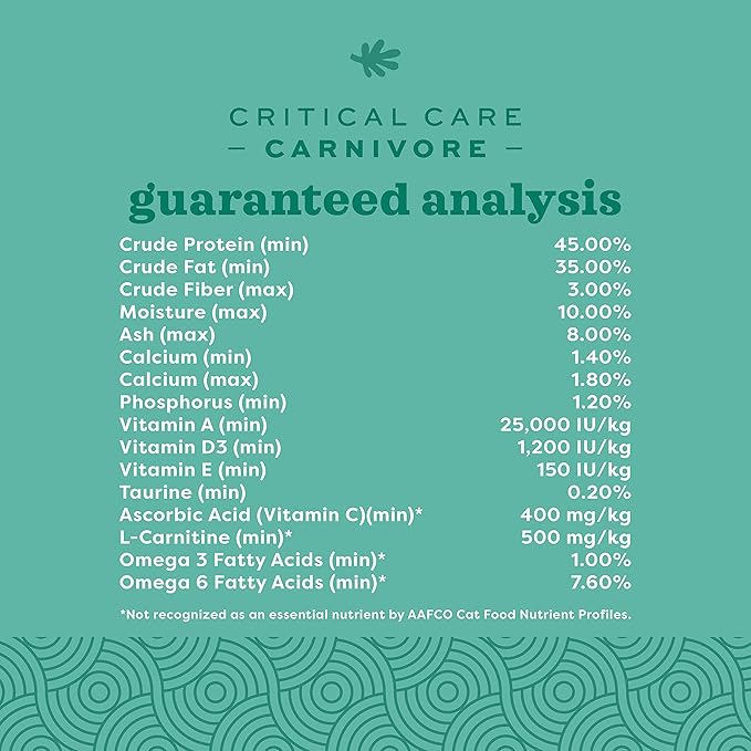 Oxbow Critical Care Carnivore, Made with Whole Egg & Dried Chicken, Assist Feeding Formula for Carnivores, Cat Supplements, Ferret Food Recovery, Small Animal Pet Products, Made in USA, 70 Gram Bag