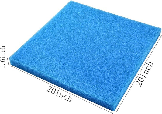 Bio Filter Foam Sponges, 20"x20"x1.6" 25PPI Filter Media Pad,Cut-to-Size Foam for Aquarium Fish Tank