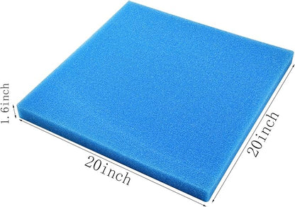 Bio Filter Foam Sponges, 20"x20"x1.6" 25PPI Filter Media Pad,Cut-to-Size Foam for Aquarium Fish Tank