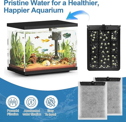 Nebulist 8 Pack Large Aquarium Filter Cartridges Compatible with Tetra Whisper Filters IQ 20/30/45/60, Whisper 20i/40i, Whisper PF20/30/40/60