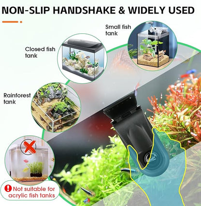 hygger Aquarium Glass Cleaner, Magnetic Fish Tank Cleaner Brush with 2 Aquarium Alg-ae Scrapers Floating Strong Magnetic (S)
