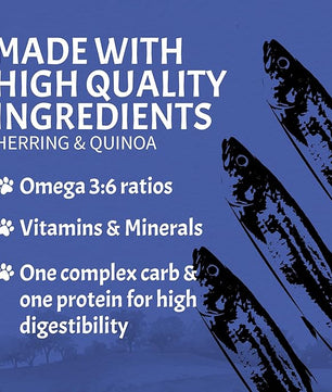 Canine Caviar - Wild Ocean: Herring & Teff Alkaline Dry Dog Food, Limited Ingredients, Gluten-Free, Based on Science & Research, Veterinary Alternative Diet (11 Pound Bag)