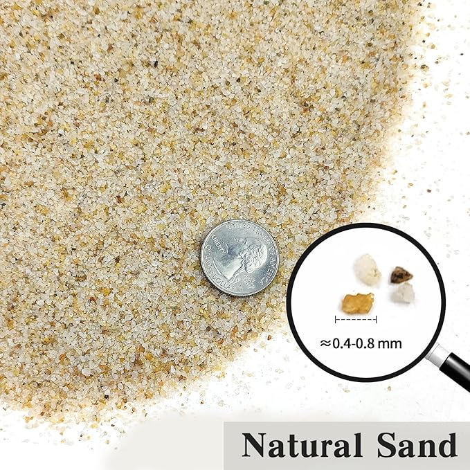 20 lbs Aquarium Silica Sand. 0.4-0.8 mm Mini Gravel Substrate for Fish Tank, Plants Potted, Fire Pits, Candle, Vase Filler and Crafts