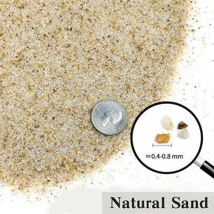 20 lbs Aquarium Silica Sand. 0.4-0.8 mm Mini Gravel Substrate for Fish Tank, Plants Potted, Fire Pits, Candle, Vase Filler and Crafts
