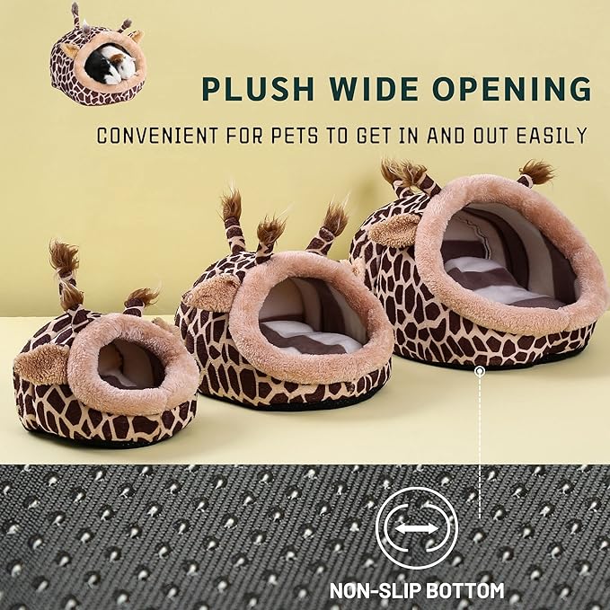 JanYoo Bunny Bed Guinea Pig Hideout Huts Accessories Habitat Tunnel for House