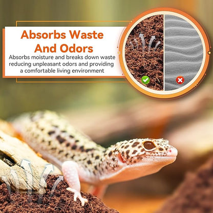Legigo 2 Pack Compressed Coconut Fiber Substrate - 100% Organic Coconut Fiber Brick Bedding for Reptiles, Natural Coco Husk Substrate Terrarium Bedding for Snake, Hermit Crabs, Frogs, Tortoise, Gecko