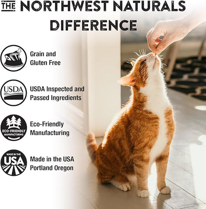 Northwest Naturals Freeze-Dried Turkey Cat & Kitten Food – Bite-Sized Nibbles – Healthy, Limited, Human-Grade Ingredients, All-Natural, High-Protein Raw Diet – Complete & Balanced, Made in USA, 11 oz