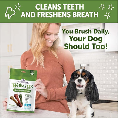 WHIMZEES Wellness Value Box Dog Dental Treats, Natural Chews, Small Size, (89 Count)