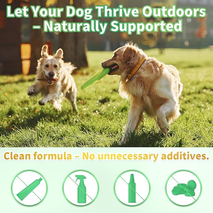 Oral Flea & Tick Support for Dogs, Herbal Liquid with Multivitamins - Dog Flea and Tick Drops Natural Supplement for Skin & Coat Support - Herbal Support Formula for Dogs Oral Supplement
