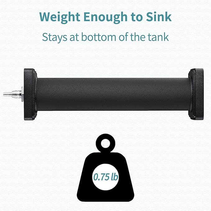 Pawfly Aquarium 8 Inch Air Stone Cylinder for Larger Pump Bubble Diffuser for Outdoor Pond Garden Circulation System and Large Fish Tank, 2 Pack