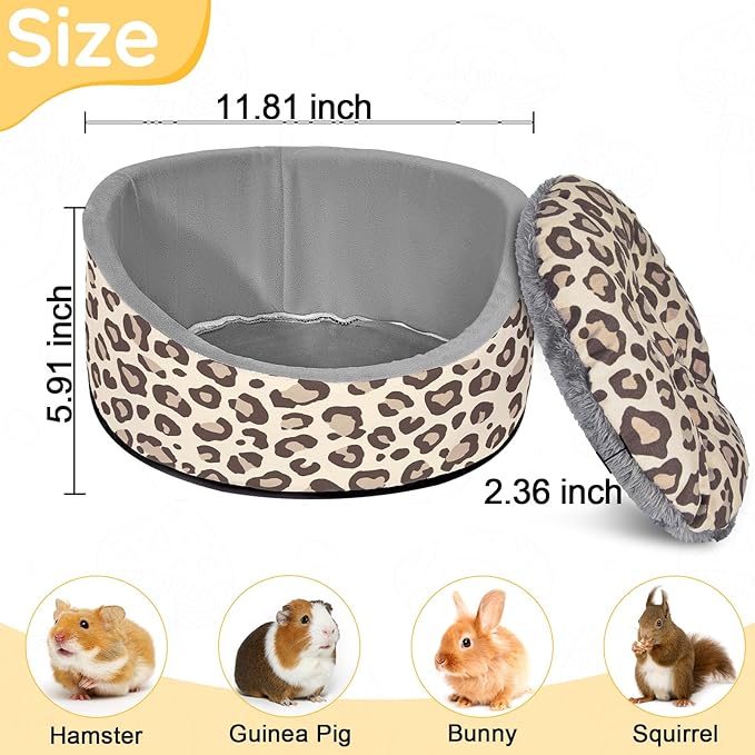 Glittme Soft Rabbit & Guinea Pig Bed - Thick Removable Mat, Machine Washable, Cozy Cuddler Cup Bed for Guinea Pig, Rabbit, Ferret