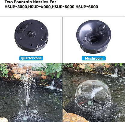 WaterRebirth HSUP4000F Versatile Submersible Pump - Fountain Jets for Ponds, Fish Tanks, Water Gardens - Aquarium & Pond Pump (4000L/H)