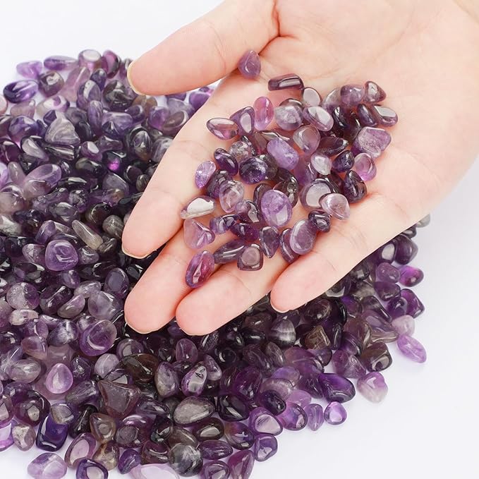 2lb Amethyts Chips Healing Crystal Stone for Aquarium Vase Plant Decoration Jewelry DIY