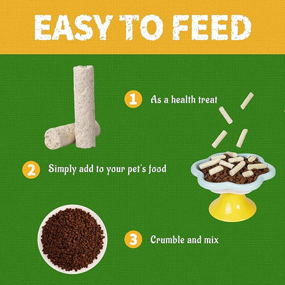 Just Try 6.34OZ Cat Treats, Freeze Dried Cat Grass Teething Stick,Healthy Training Treats Food Topper,Hairball Control Teeth Cleaning Dental Treats for Indoor Cats (6.34 OZ, Chicken)