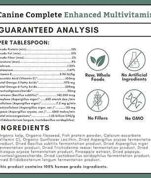 Wholistic Pet Organics Canine Complete - Dog Multivitamin Powder - 8 Oz - Daily Dog Vitamins and Supplements for Homemade Food - Immune System, Skin, Coat & Overall Health - Small and Large Breed