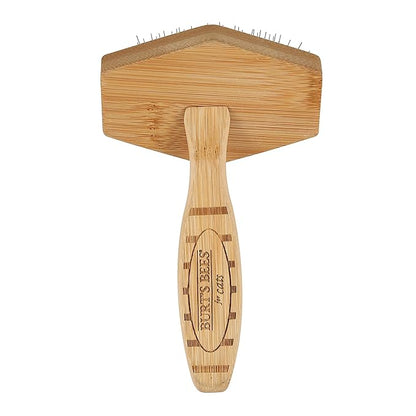 Burt's Bees for Pets Slicker Brush | Removes Loose Cat Fur, Prevents Matting | Ideal for Daily Grooming, Smooth Coat