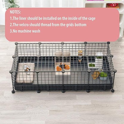 Small Animal Playpen with Waterproof Mat,Guinea Pig Cages,48"*24.6"*12.2"C&C Cage for Hamster,Rabbit,Hedgehog,Chinchilla,Ferret,Indoor Outdoor Portable Metal Wire Yard Fence,Metal Pet Panels-20pcs